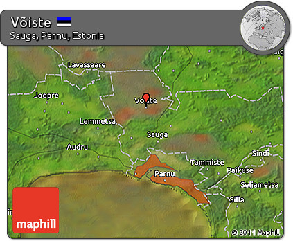 Satellite 3D Map of Võiste