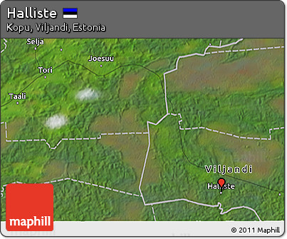 Satellite 3D Map of Halliste