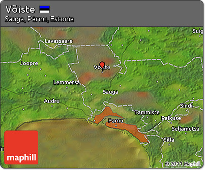 Satellite 3D Map of Võiste