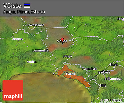 Satellite 3D Map of Võiste