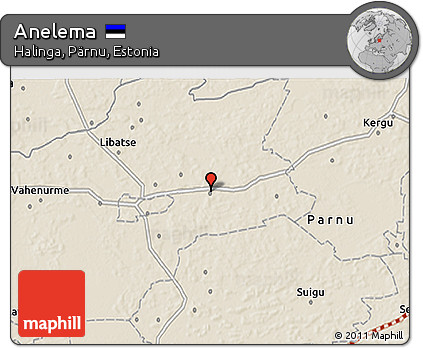 Shaded Relief 3D Map of Anelema
