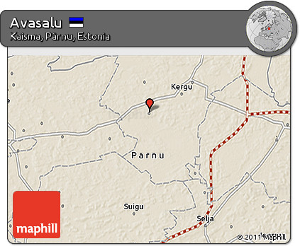 Shaded Relief 3D Map of Avasalu