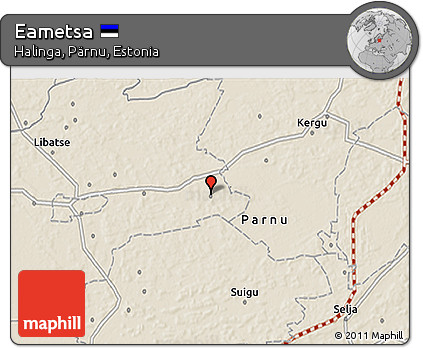 Shaded Relief 3D Map of Eametsa