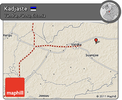 Shaded Relief 3D Map of Kadjaste