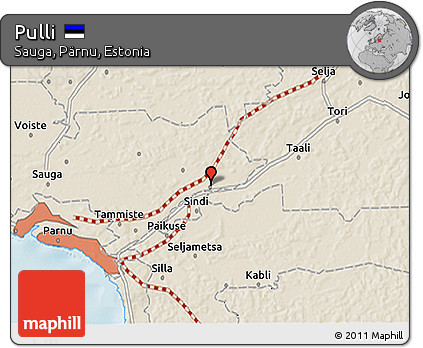 Shaded Relief 3D Map of Pulli