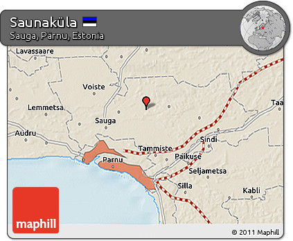 Shaded Relief 3D Map of Saunaküla