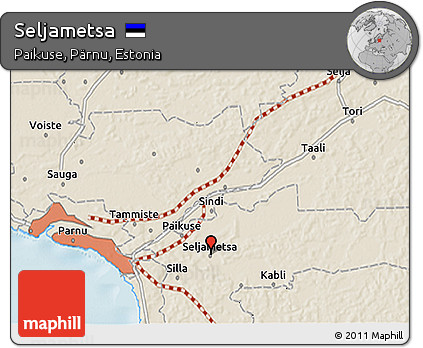 Shaded Relief 3D Map of Seljametsa