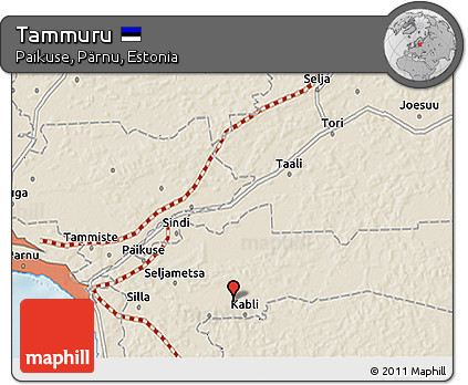 Shaded Relief 3D Map of Tammuru