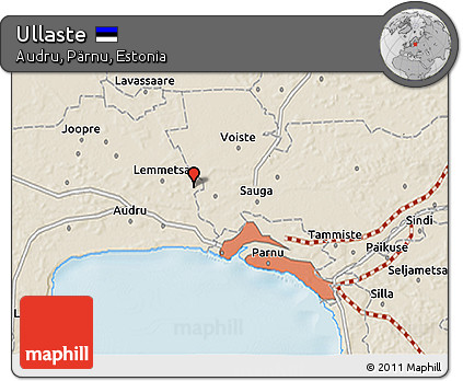 Shaded Relief 3D Map of Ullaste