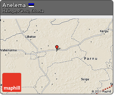 Shaded Relief 3D Map of Anelema