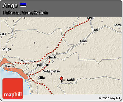 Shaded Relief 3D Map of Ange