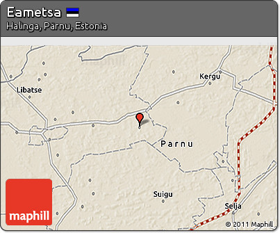 Shaded Relief 3D Map of Eametsa