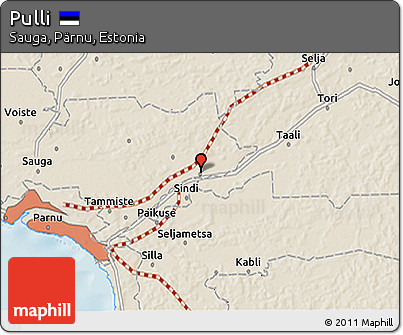 Shaded Relief 3D Map of Pulli