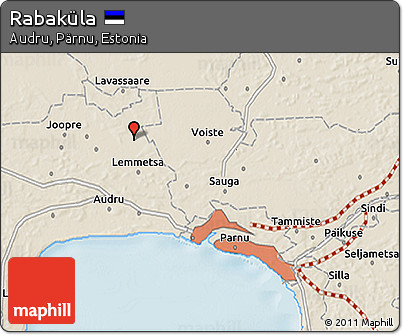 Shaded Relief 3D Map of Rabaküla
