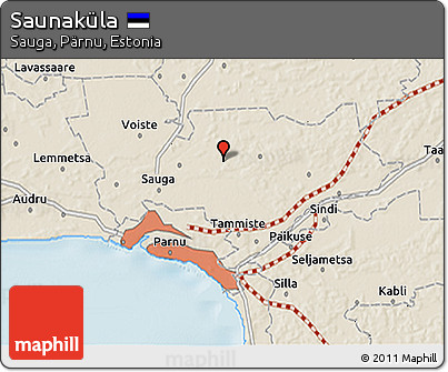 Shaded Relief 3D Map of Saunaküla