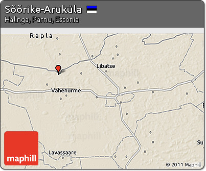 Shaded Relief 3D Map of Sõõrike-Aruküla