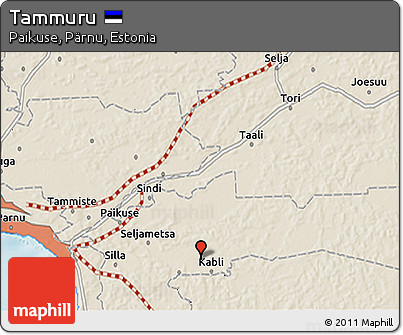 Shaded Relief 3D Map of Tammuru