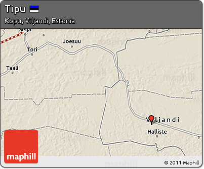 Shaded Relief 3D Map of Tipu
