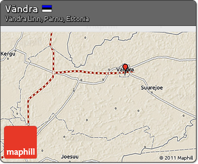 Shaded Relief 3D Map of Vändra