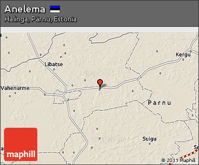 Shaded Relief 3D Map of Anelema