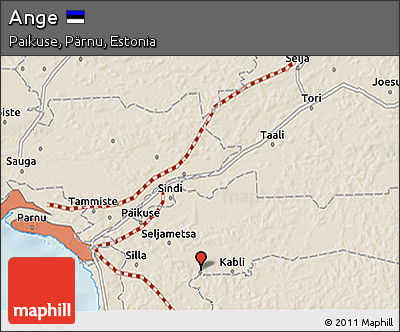 Shaded Relief 3D Map of Ange