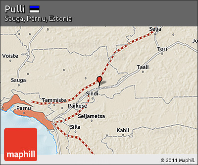 Shaded Relief 3D Map of Pulli