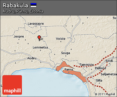 Shaded Relief 3D Map of Rabaküla