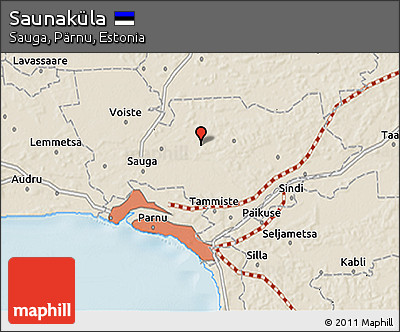 Shaded Relief 3D Map of Saunaküla