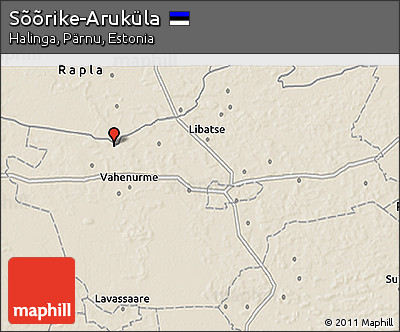 Shaded Relief 3D Map of Sõõrike-Aruküla