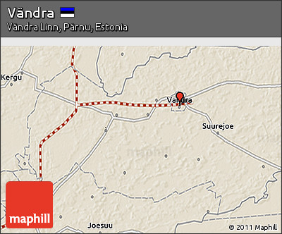 Shaded Relief 3D Map of Vändra