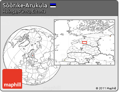 Blank Location Map of Sõõrike-Aruküla