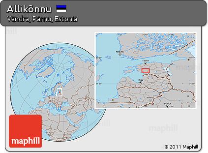 Gray Location Map of Allikõnnu