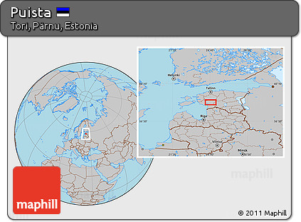 Gray Location Map of Puista