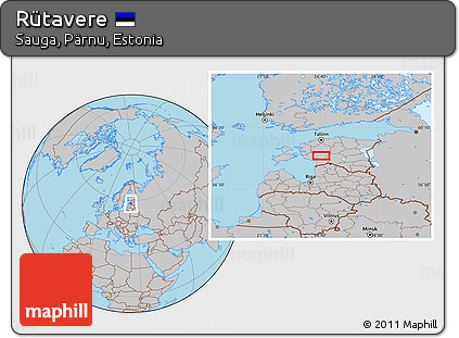 Gray Location Map of Rütavere