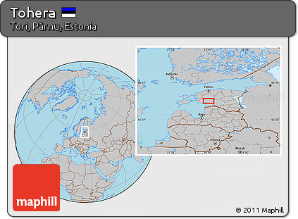 Gray Location Map of Tohera