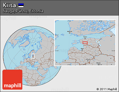 Gray Location Map of Kiisa