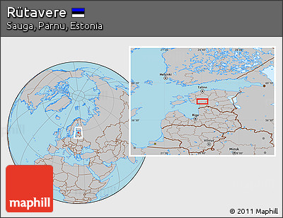 Gray Location Map of Rütavere