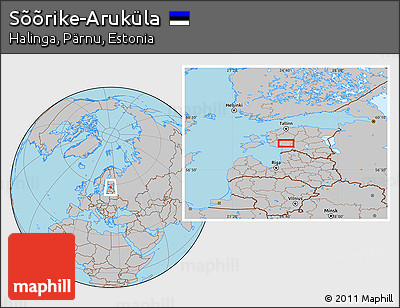 Gray Location Map of Sõõrike-Aruküla