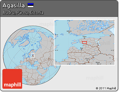 Gray Location Map of Agasilla