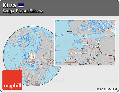 Gray Location Map of Kiisa
