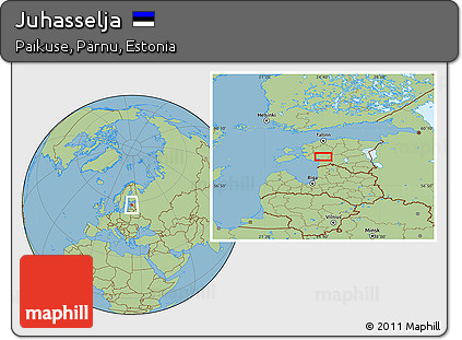 Savanna Style Location Map of Juhasselja