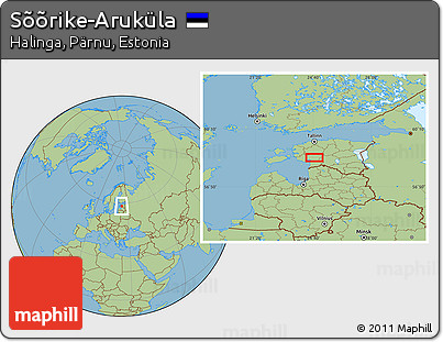 Savanna Style Location Map of Sõõrike-Aruküla