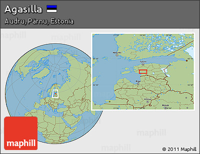 Savanna Style Location Map of Agasilla