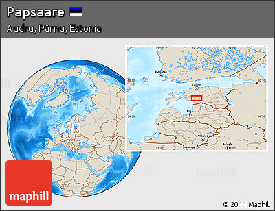 Shaded Relief Location Map of Papsaare