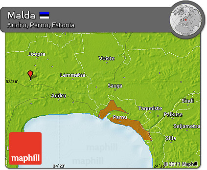 Physical Map of Malda