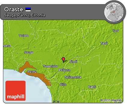 Physical Map of Oraste