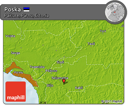 Physical Map of Poska