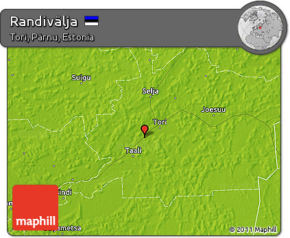 Physical Map of Randivälja