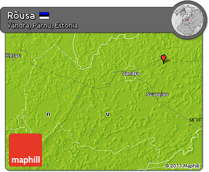 Physical Map of Rõusa