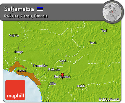 Physical Map of Seljametsa